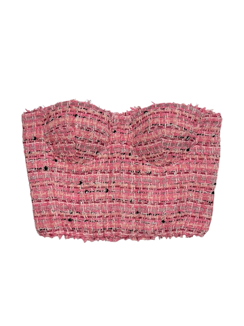 Generation Love Coraline Tweed Bustier - Pink Tweed - Women's Size Xs